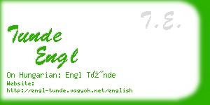tunde engl business card